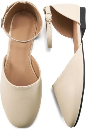 FUDYNMALC Womens Sandals Dressy Flats: 2025 Closed Toe Comfortable Flat Shoes Casual Walking Footwear for Ladies