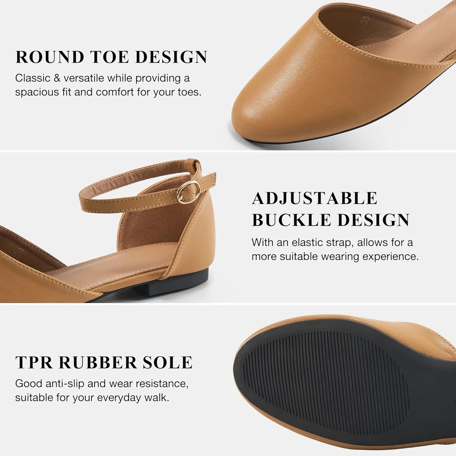 FUDYNMALC Womens Sandals Dressy Flats: 2025 Closed Toe Comfortable Flat Shoes Casual Walking Footwear for Ladies