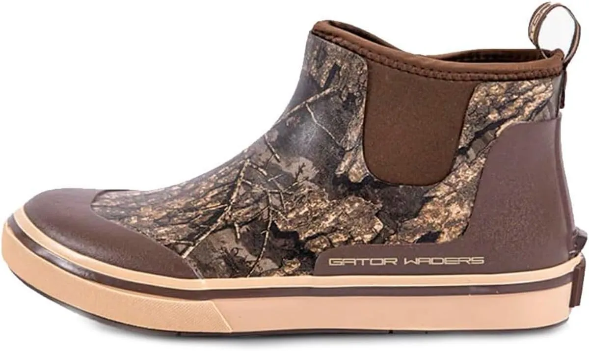 Gator Waders Men's Camp Boots - Durable Slip-Resistant Neoprene Lined Waterproof Ankle Boots for Camping, Fishing & Hiking