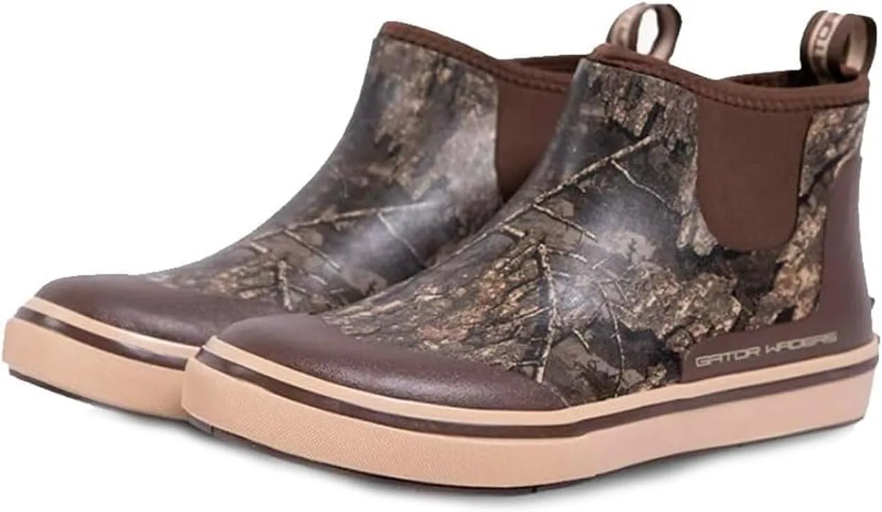 Gator Waders Men's Camp Boots - Durable Slip-Resistant Neoprene Lined Waterproof Ankle Boots for Camping, Fishing & Hiking