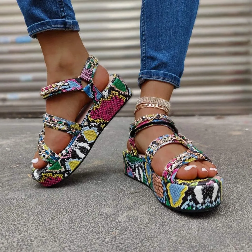 Gibobby Platform Sandals for Women,Women's Sandals Espadrille Wedge Platform Summer Ankle Strap Studded Open Toe Sandal