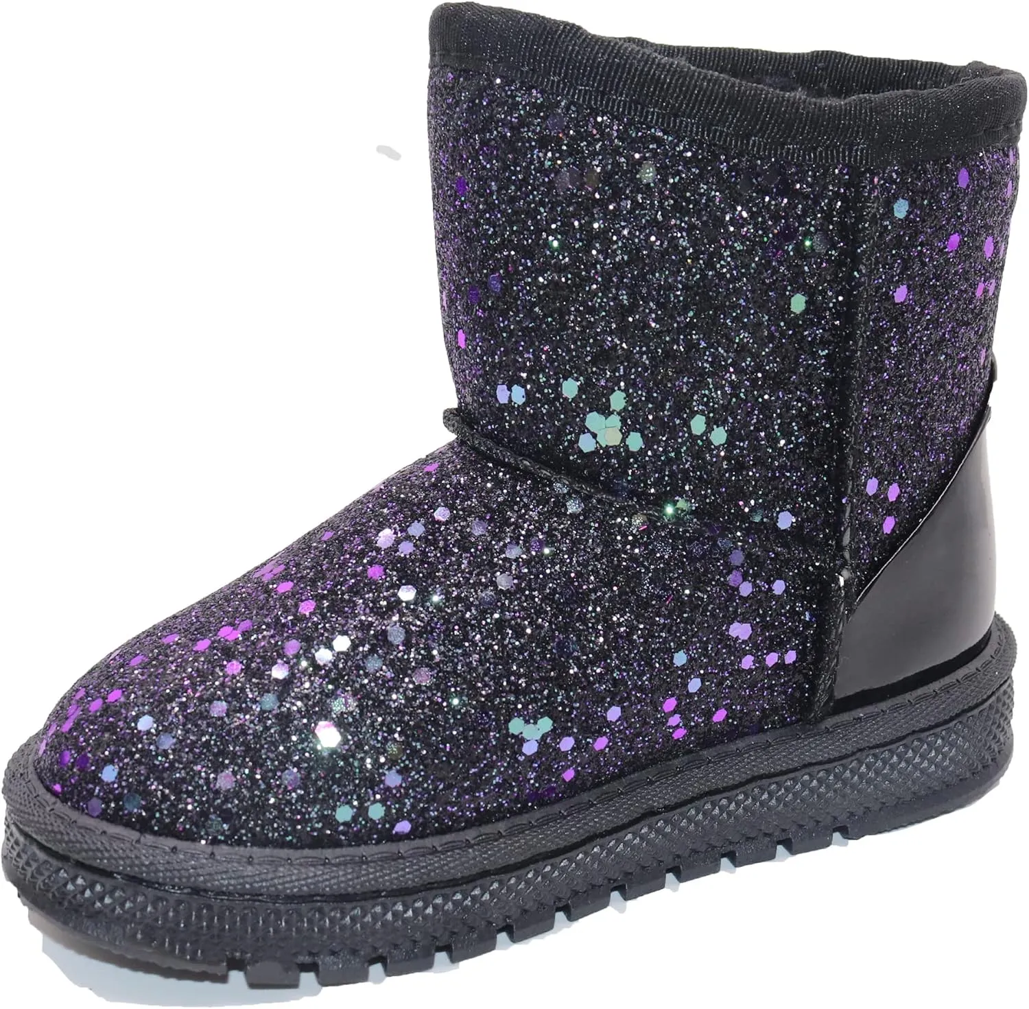 Girls Glitter Snow Boots Toddler/Little Girls Warm Winter Sequin Comfy Cute Durable Outdoor Sparkle Princess Ankle Boots