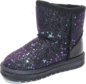 Girls Glitter Snow Boots Toddler/Little Girls Warm Winter Sequin Comfy Cute Durable Outdoor Sparkle Princess Ankle Boots