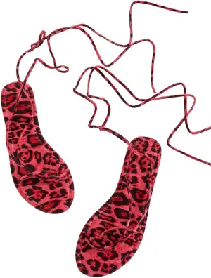 GORGLITTER Women's Summer Strappy Beach Sandals For Women 2025 Leather Lace Up Shoes