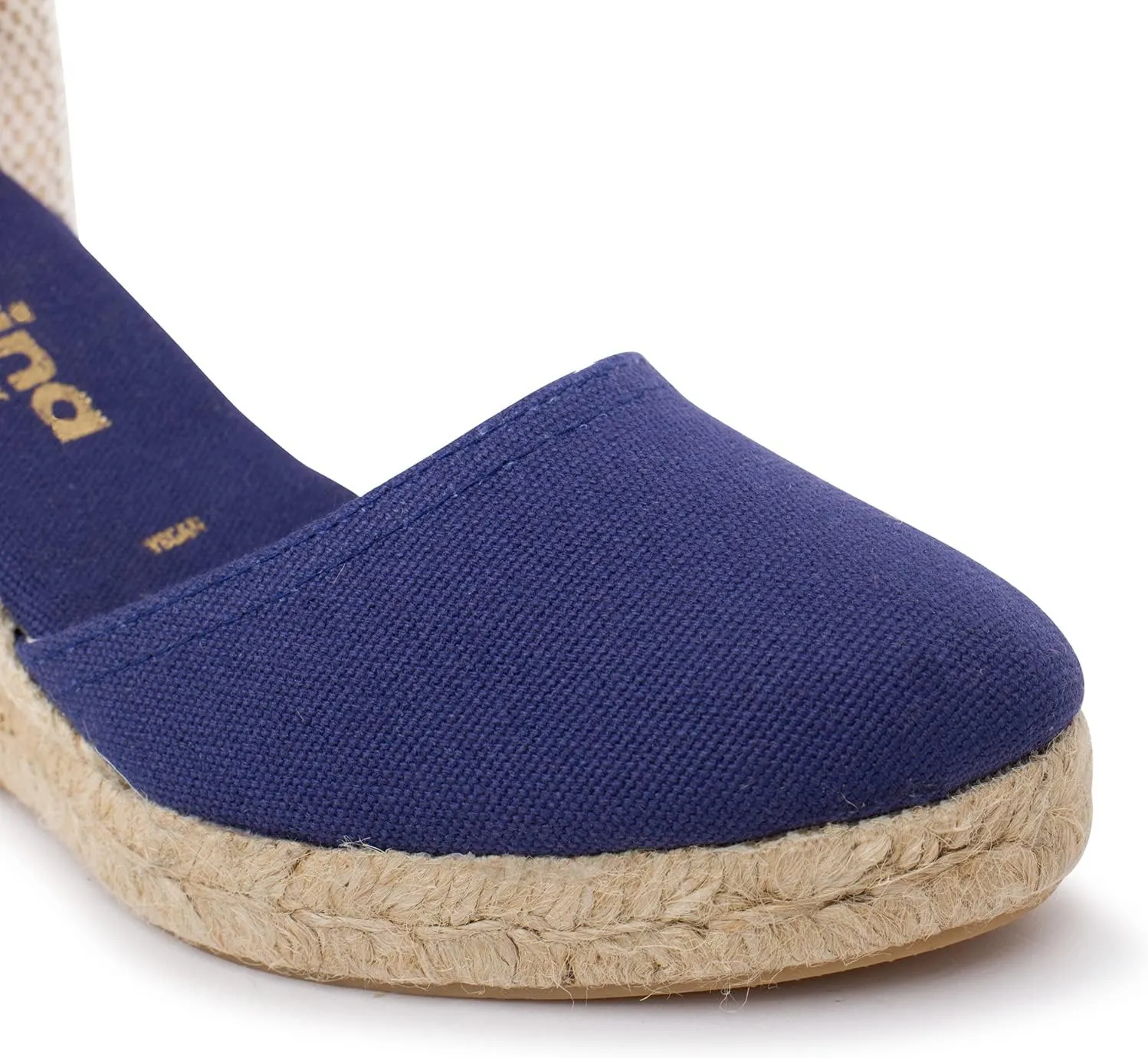 Granada Authentic Spanish Espadrille Wedge Sandals for Women - Sustainable, Eco Friendly, Vegan Shoes. Classic Style, Organic Cotton Canvas Upper, Comfy Insole, Jute Midsole, Rubber Sole. Made in Spain