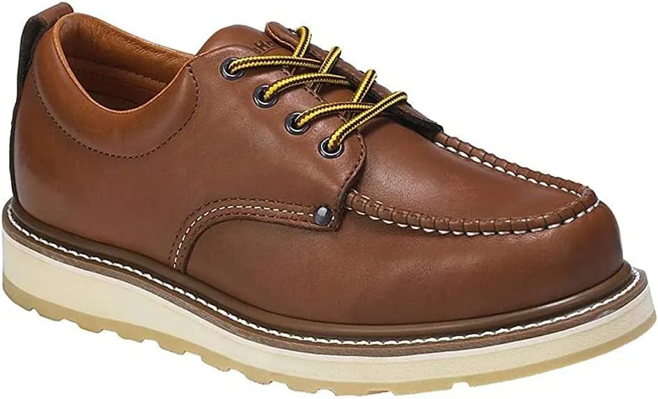 HANDPOINT Men's Stylish Classic 4" SureTrack Soft Toe Leather Slip Resistant Durable Breathable Oxford Work Boot 82994