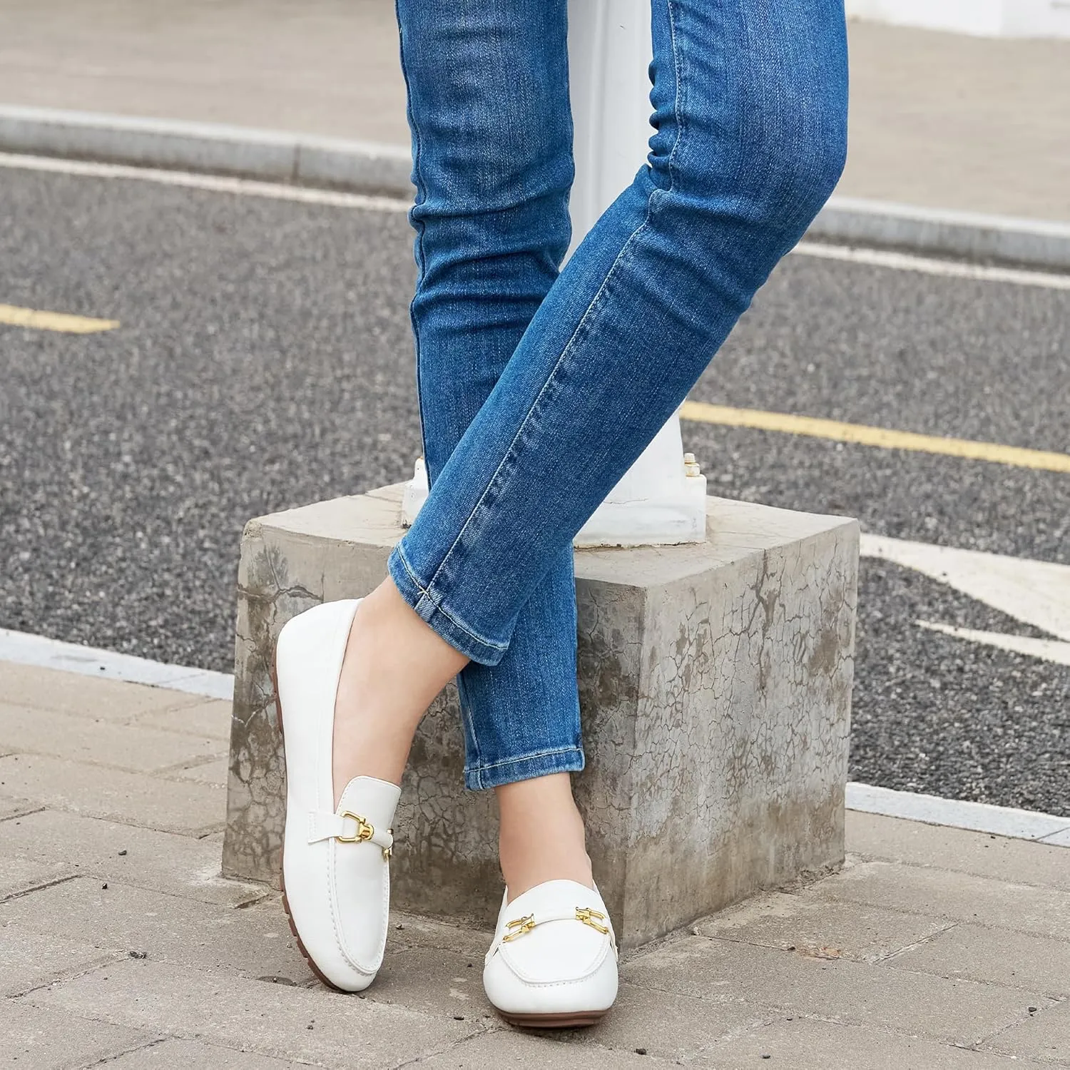 HARENCE Loafers for Women Comfortable Slip On Business Work Flats Shoes Casual Driving Moccasins Penny Loafer