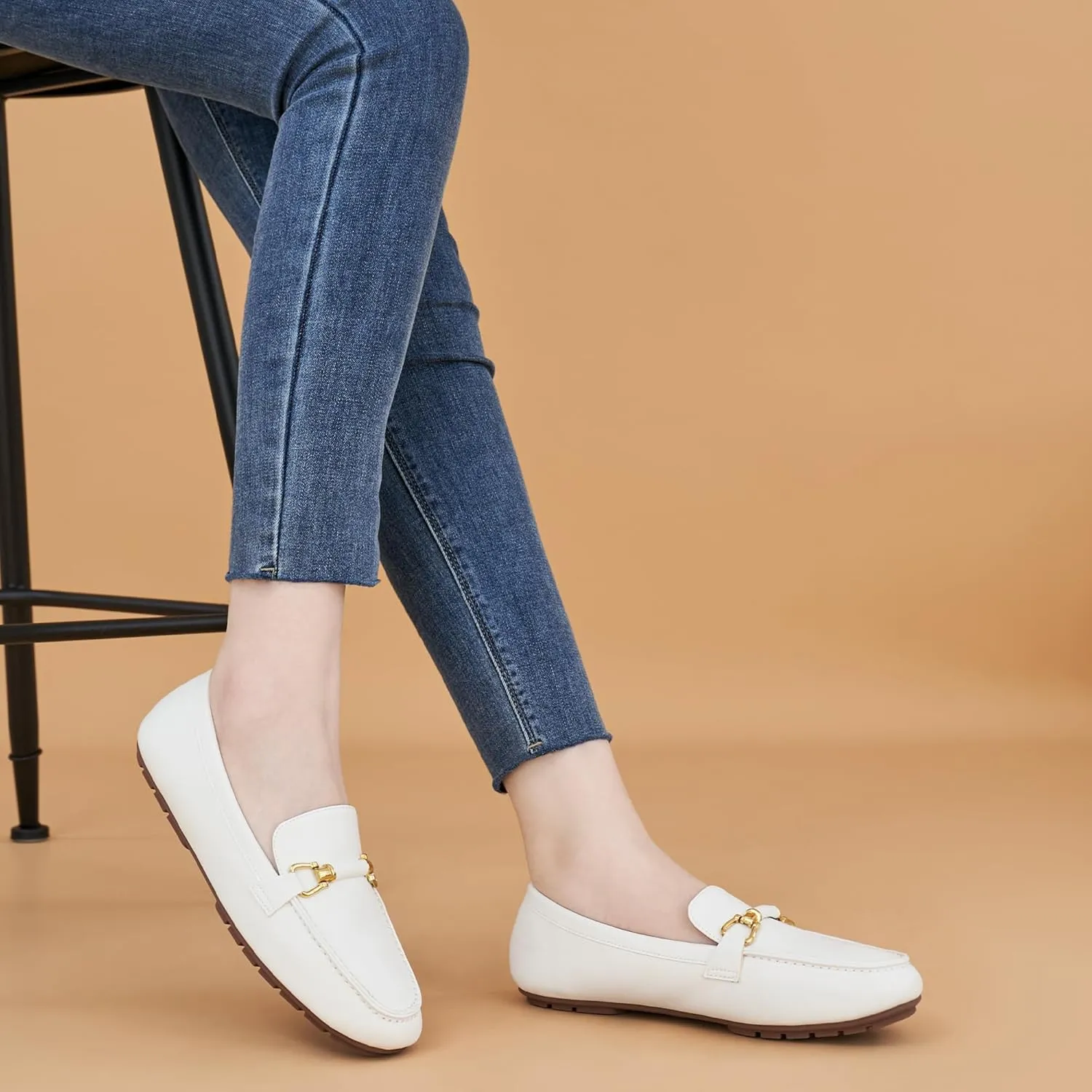 HARENCE Loafers for Women Comfortable Slip On Business Work Flats Shoes Casual Driving Moccasins Penny Loafer