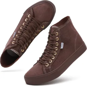 hash bubbie Women's High Top Sneakers Lace up Fashion Sneakers Suede High Tops Shoes Tennis Shoes