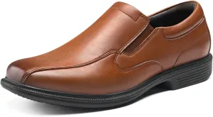 HEEZ Mens Loafers, Split Leather Oxford Dress Shoes for Men, Formal Casual Business Shoes