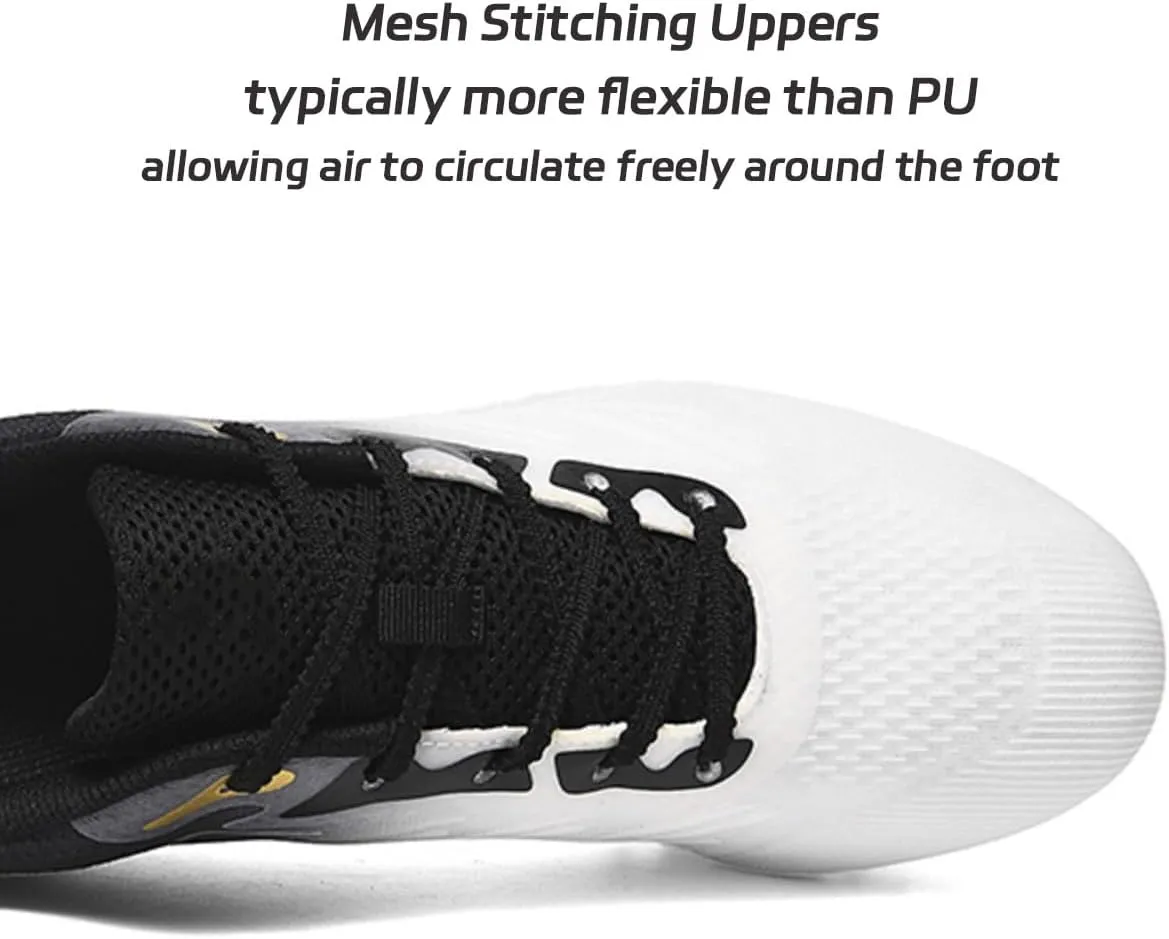 HESBITEUL Mens Track and Field Shoes Sprint Sport Sneakers Youth Professional Training Racing Running Shoes