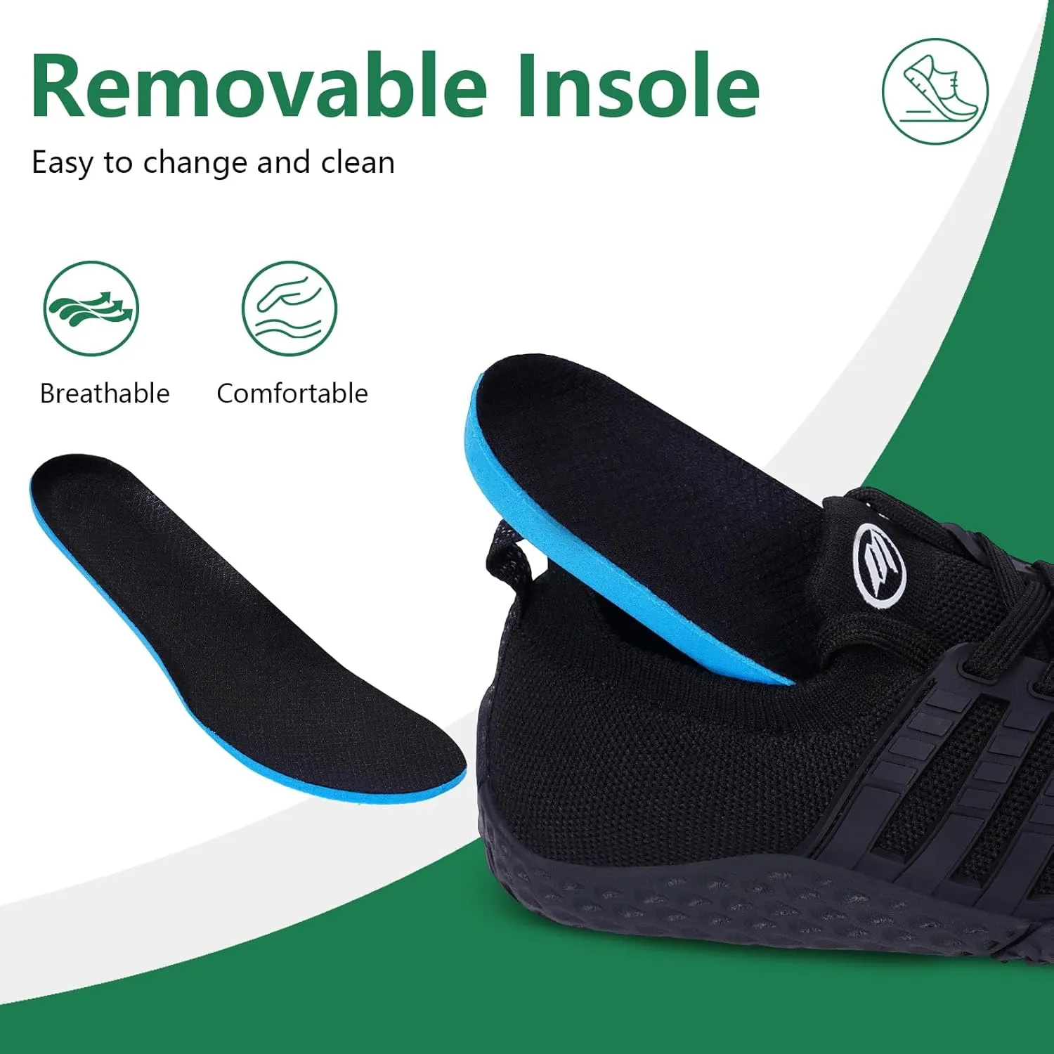 Hike Barefoot Shoes Wide Toe Box Shoes for Women Men Footwear, Minimalist Zero Drop Non-Slip Walking Sneakers, Lightweight Comfortable Casual Shoe Training Running Gym Fashion Sneakers