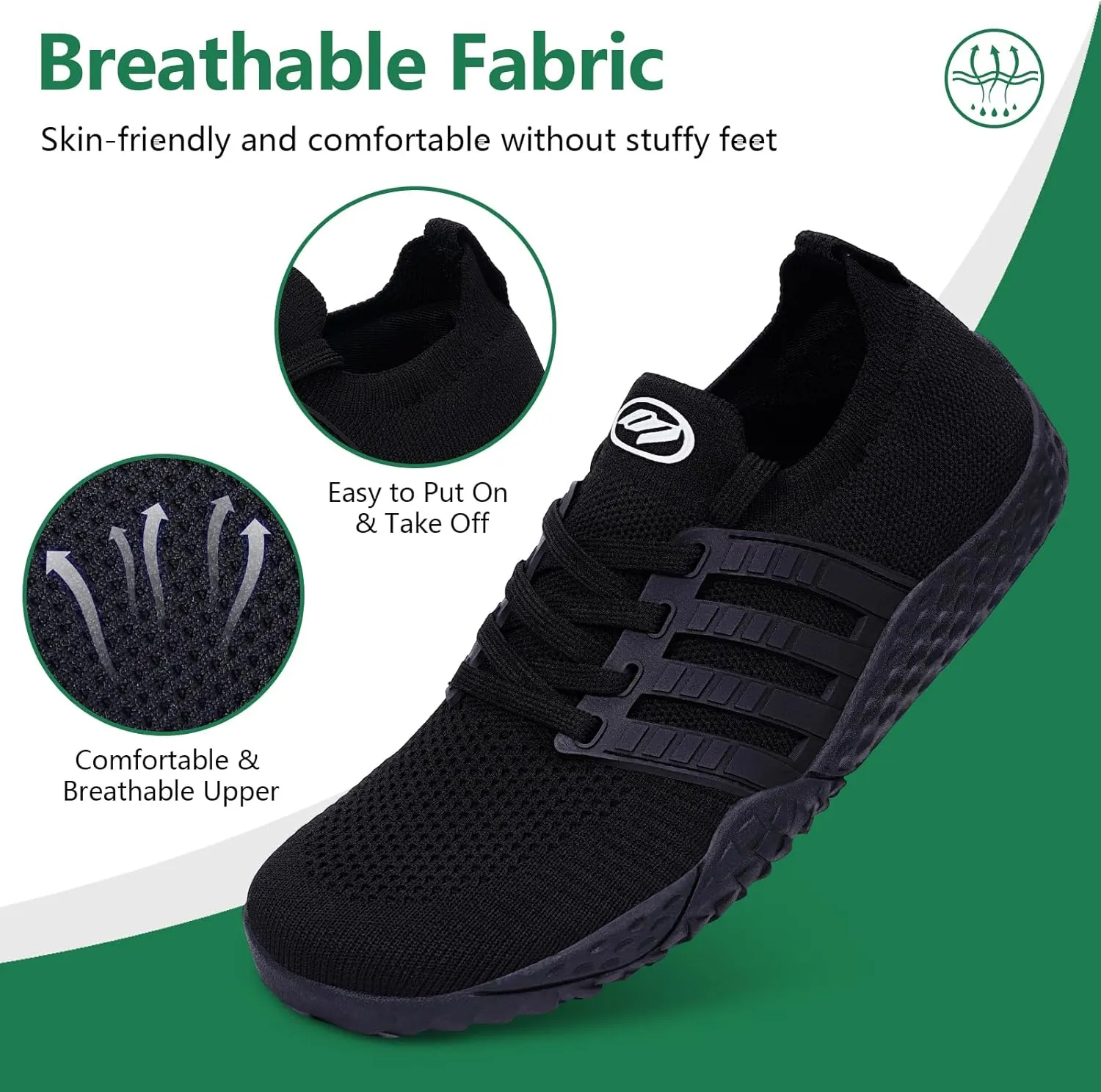 Hike Barefoot Shoes Wide Toe Box Shoes for Women Men Footwear, Minimalist Zero Drop Non-Slip Walking Sneakers, Lightweight Comfortable Casual Shoe Training Running Gym Fashion Sneakers
