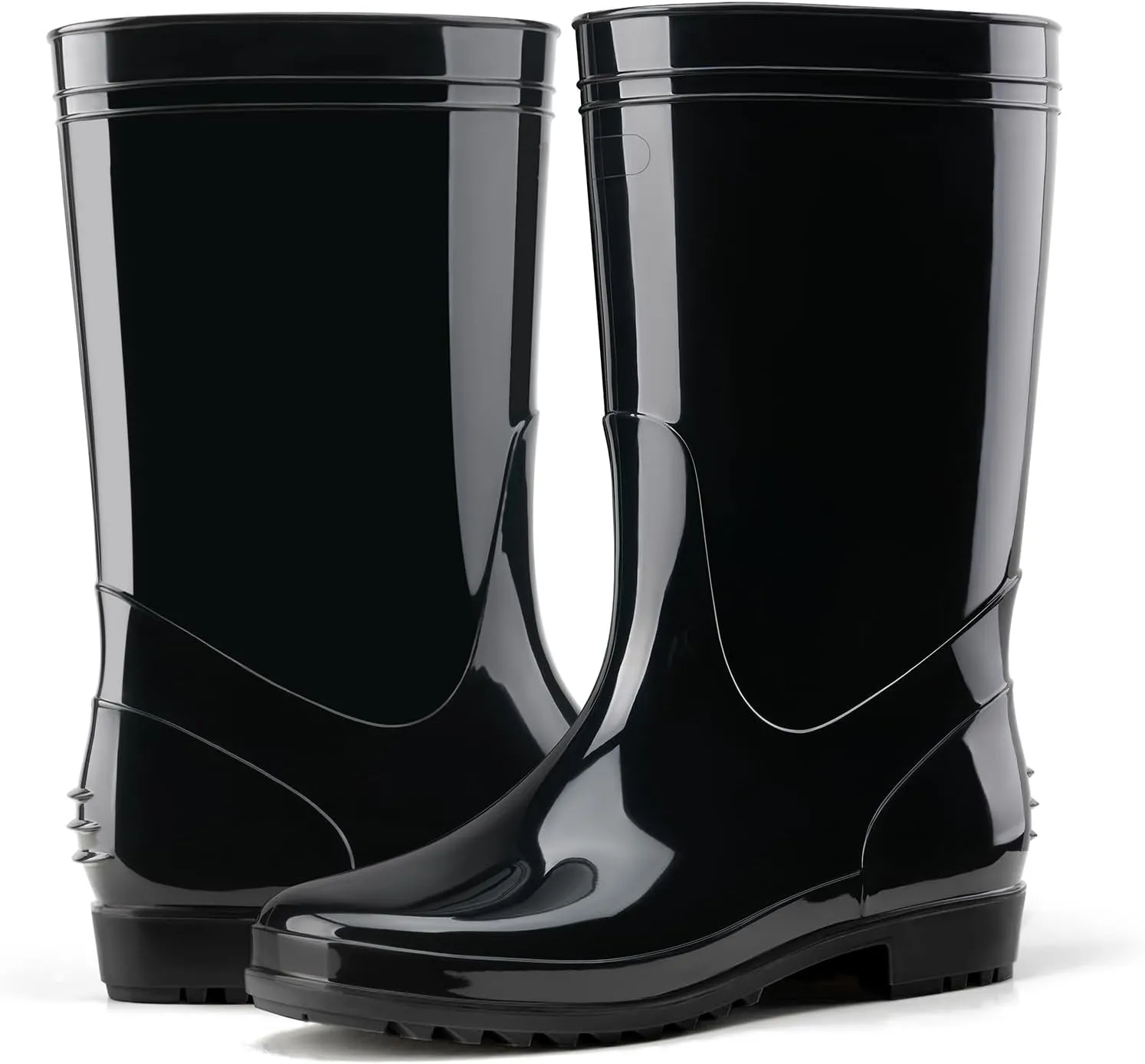 HISEA Men's Rain Boots Waterproof, Garden Fishing Outdoor Work PVC Boots, Durable Slip Resistant Boots for Agriculture and Industrial Working