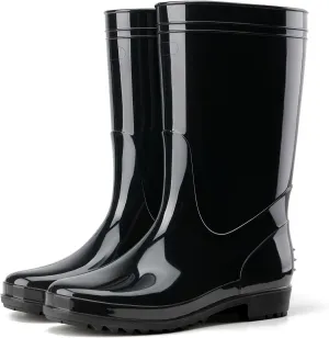 HISEA Men's Rain Boots Waterproof, Garden Fishing Outdoor Work PVC Boots, Durable Slip Resistant Boots for Agriculture and Industrial Working