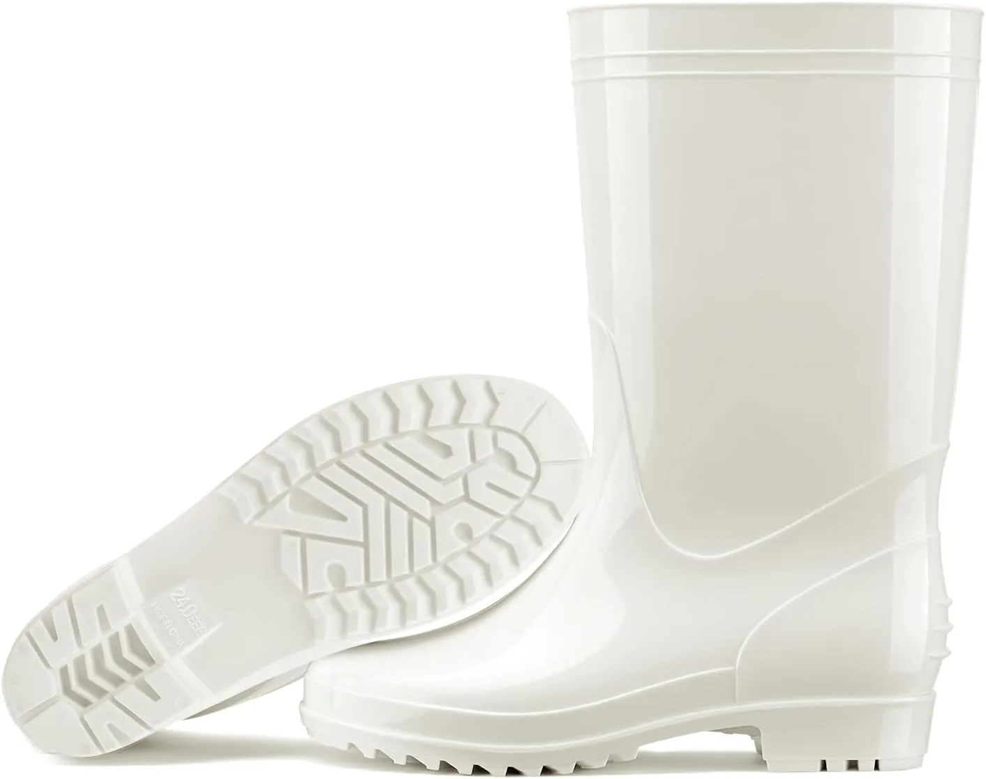 HISEA Men's Rain Boots Waterproof, Garden Fishing Outdoor Work PVC Boots, Durable Slip Resistant Boots for Agriculture and Industrial Working