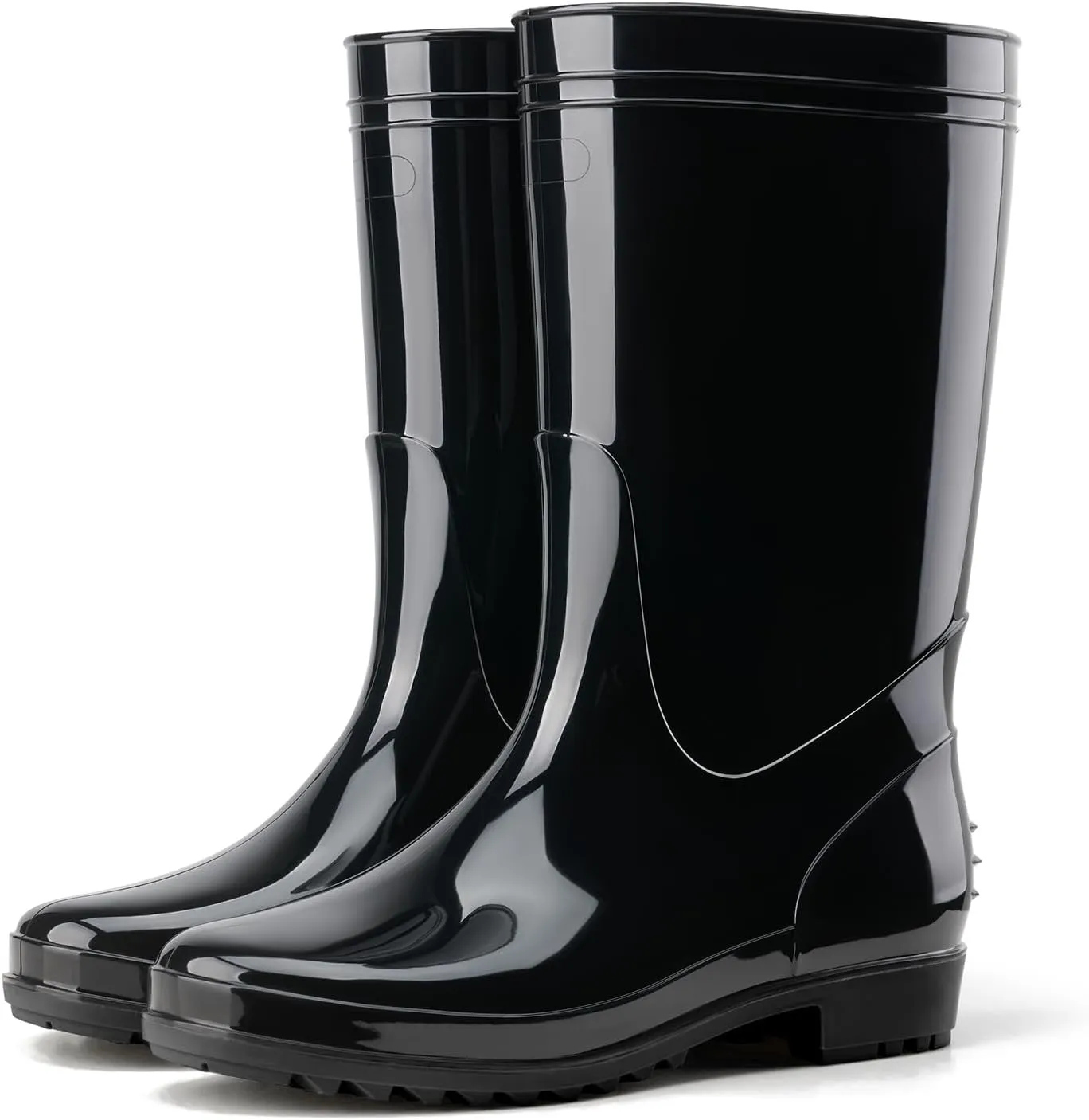 HISEA Men's Rain Boots Waterproof, Garden Fishing Outdoor Work PVC Boots, Durable Slip Resistant Boots for Agriculture and Industrial Working