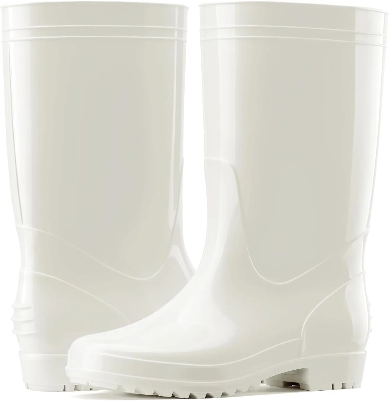 HISEA Men's Rain Boots Waterproof, Garden Fishing Outdoor Work PVC Boots, Durable Slip Resistant Boots for Agriculture and Industrial Working
