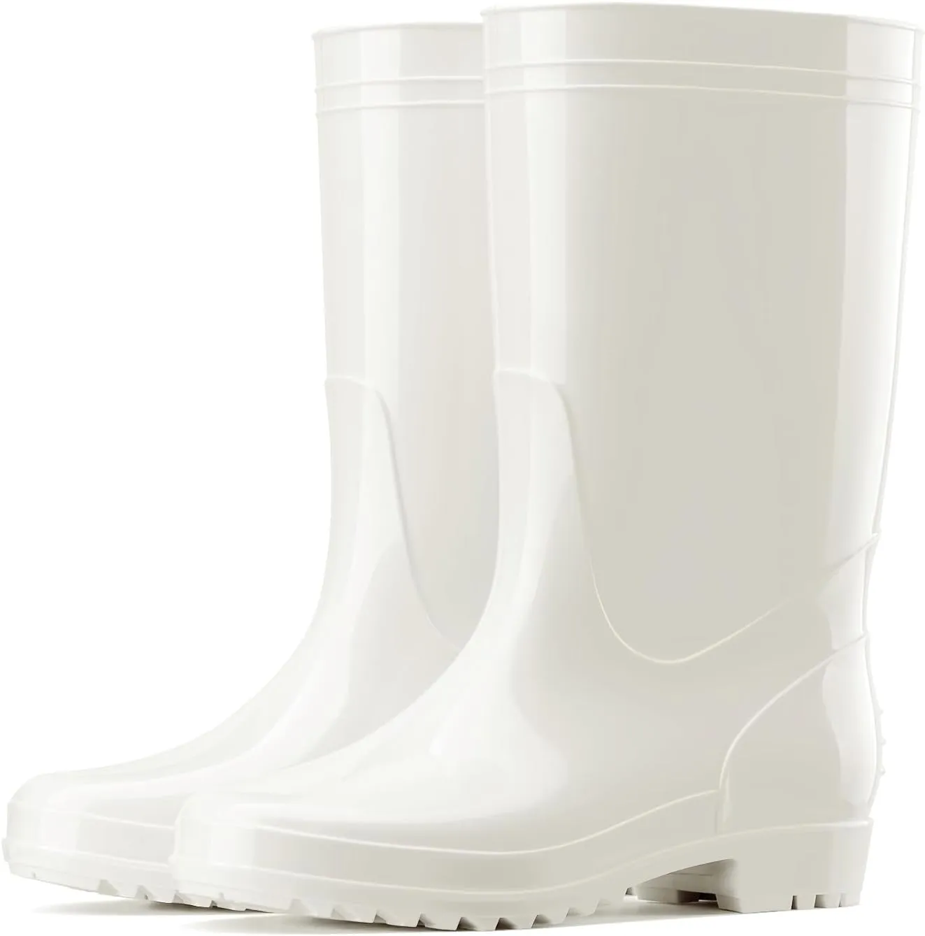 HISEA Men's Rain Boots Waterproof, Garden Fishing Outdoor Work PVC Boots, Durable Slip Resistant Boots for Agriculture and Industrial Working
