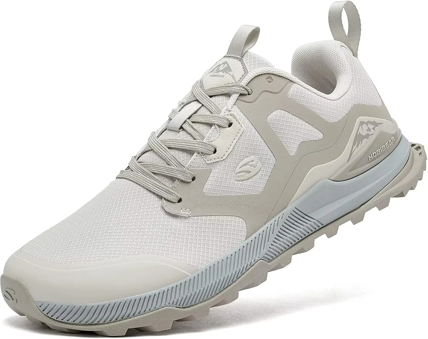 HOBIBEAR Men's Trail Running Shoes | Wide Toe | Trekking | Non-Slip Hiking Sneakers