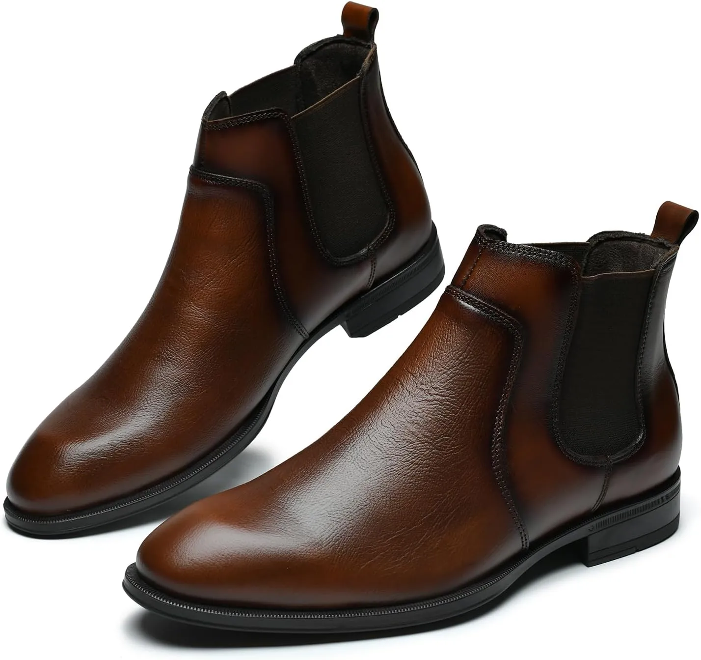 Holy dove Chelsea Boots Men – Genuine Leather,Chelsea Boots for Men with Side Zipper, Casual Slip-On Ankle Boots, Chukka & Oxford Style Dress Boots