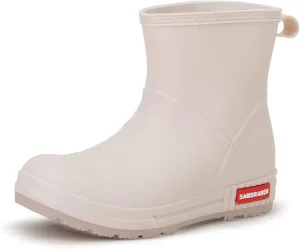 HSBDNZQ Rain Boots for Women, Lightweight Warm Waterproof Rain Boots, Anti-Slipping Garden Boots Soft and Durable, Chelsea Rain Boots with Comfortable Insoles for Outdoor