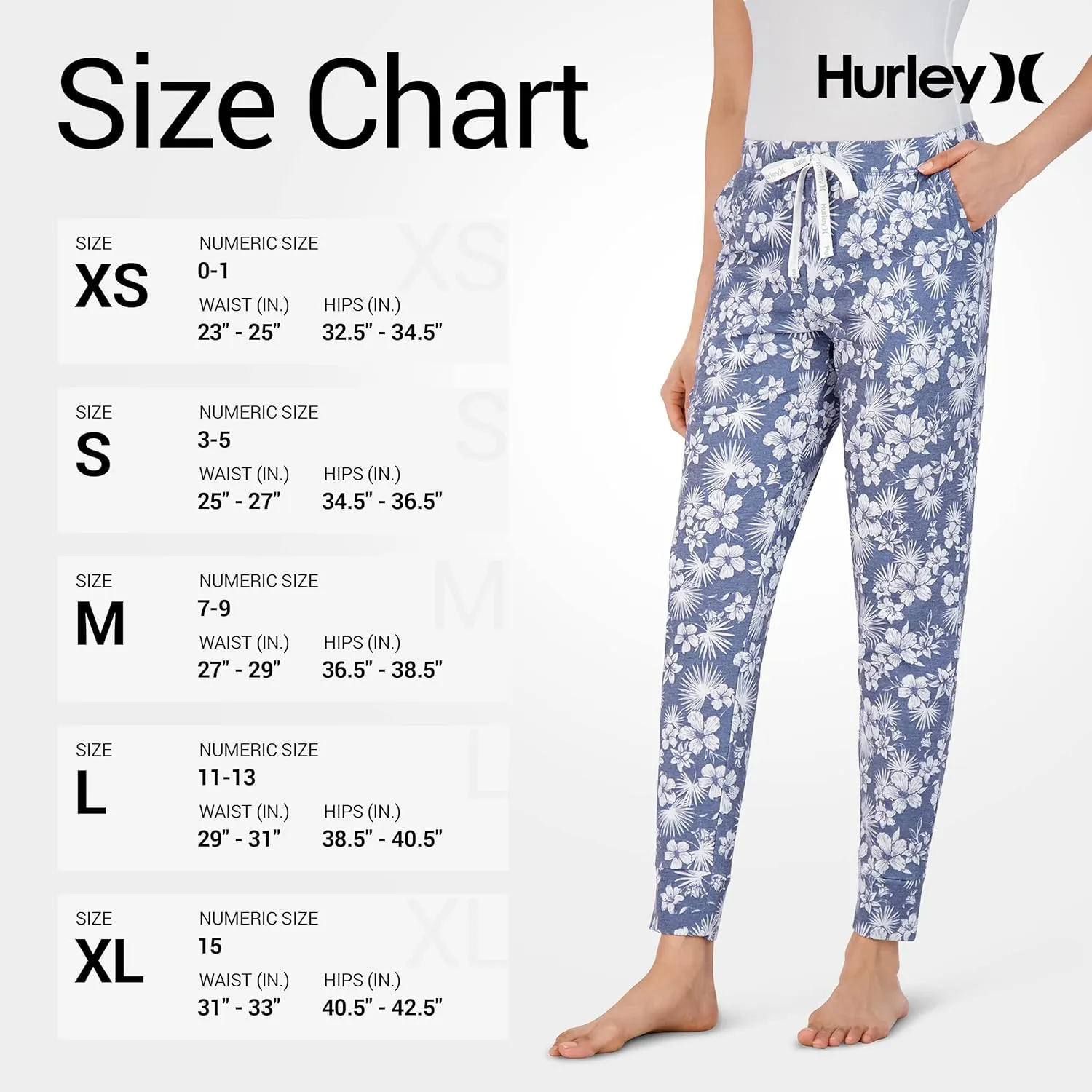 Hurley Womens 2 Pack Pajama Pants, Cute Super Soft Sleep Joggers
