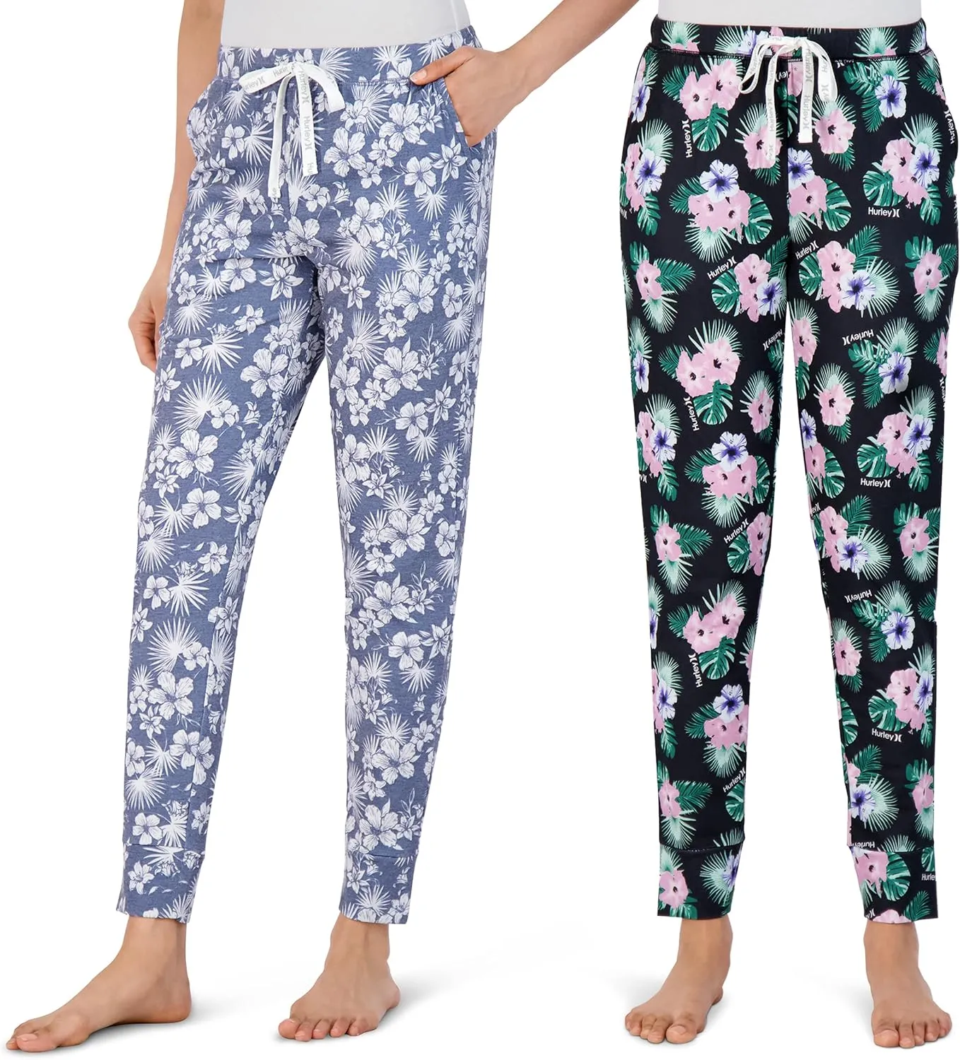 Hurley Womens 2 Pack Pajama Pants, Cute Super Soft Sleep Joggers