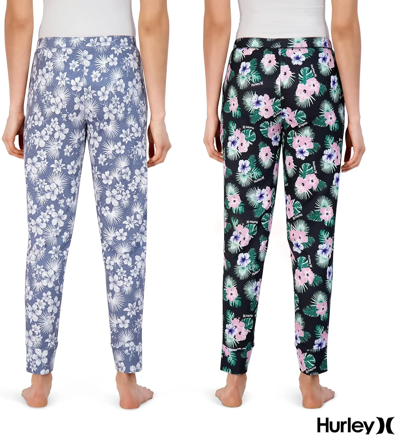 Hurley Womens 2 Pack Pajama Pants, Cute Super Soft Sleep Joggers