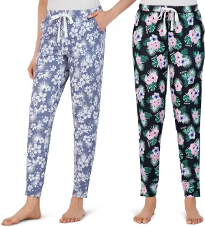 Hurley Womens 2 Pack Pajama Pants, Cute Super Soft Sleep Joggers