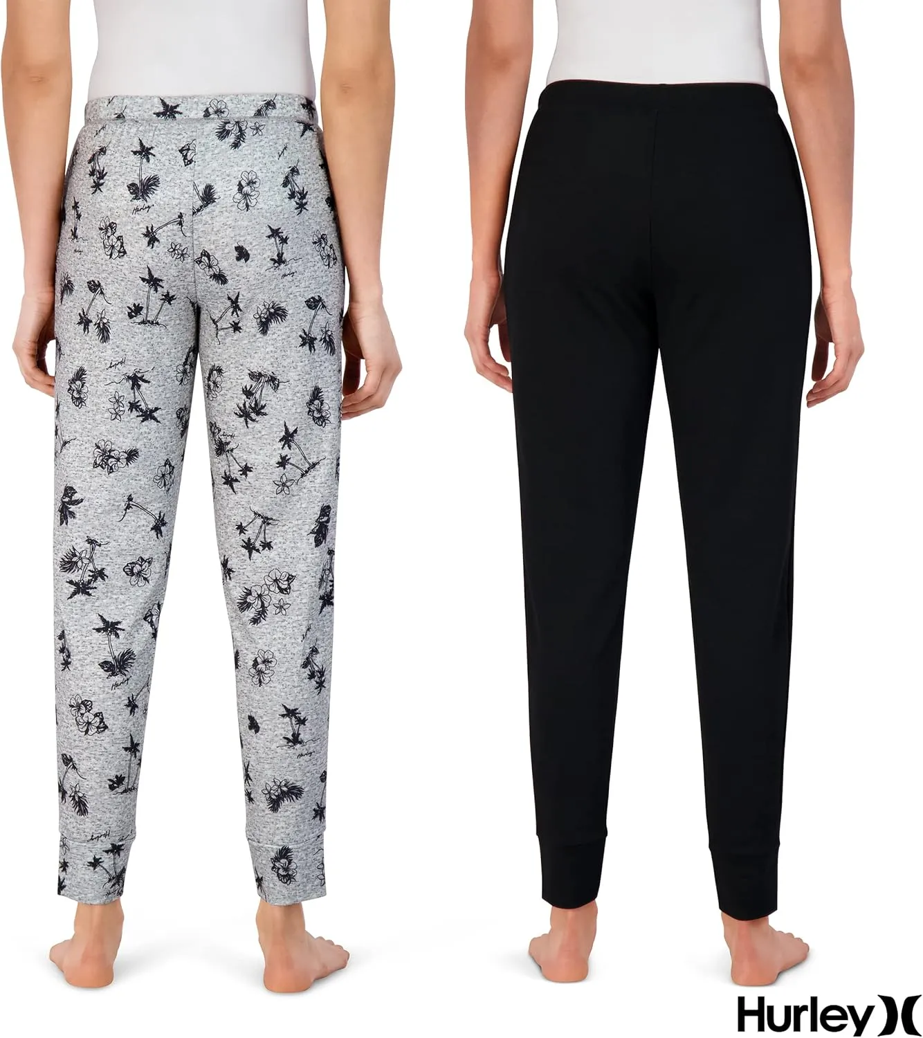 Hurley Womens 2 Pack Pajama Pants, Cute Super Soft Sleep Joggers