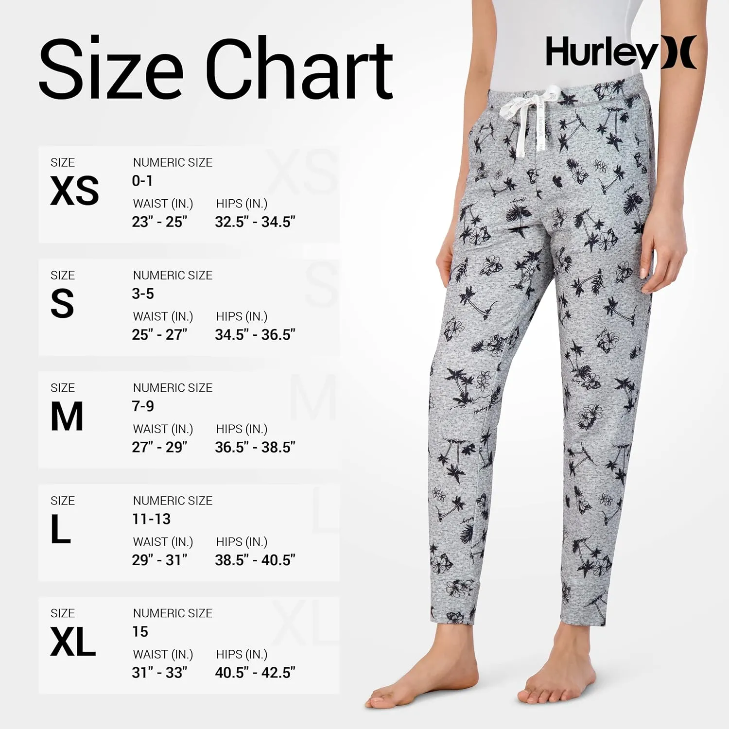 Hurley Womens 2 Pack Pajama Pants, Cute Super Soft Sleep Joggers