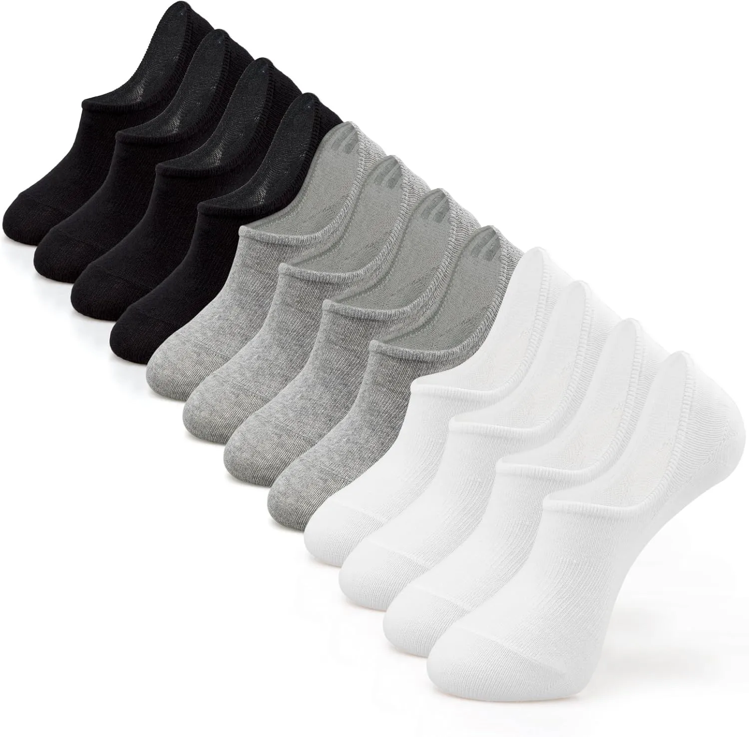 IDEGG No Show Socks Men Low Cut Ankle Short Socks for Men Casual Athletic Socks with Non Slip Grip