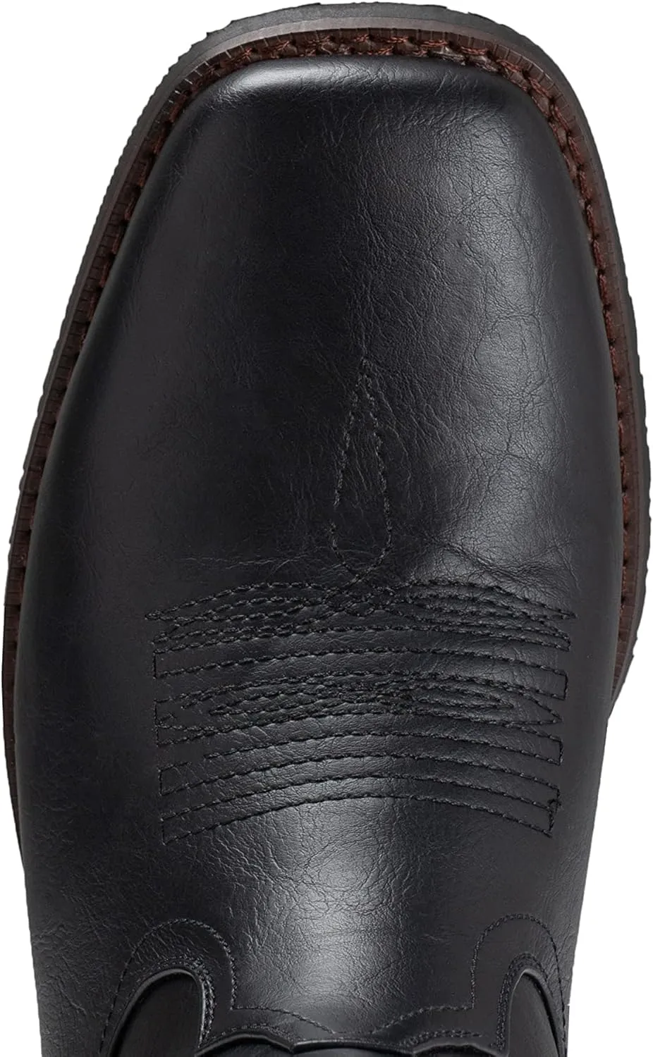 IUV Cowboy Boots For Men Wide Foot Square Toe Western Boots with Classic Embroidered Durable Slip on Boots