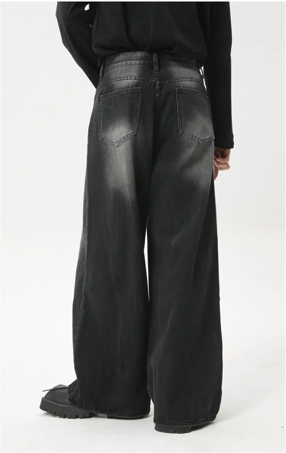 Jeans for Men - Baggy Jeans Y2k Hip Hop Skater Jeans Vintage Dance Skateboard Pants Loose Fit Denim Jeans Baggy Pants