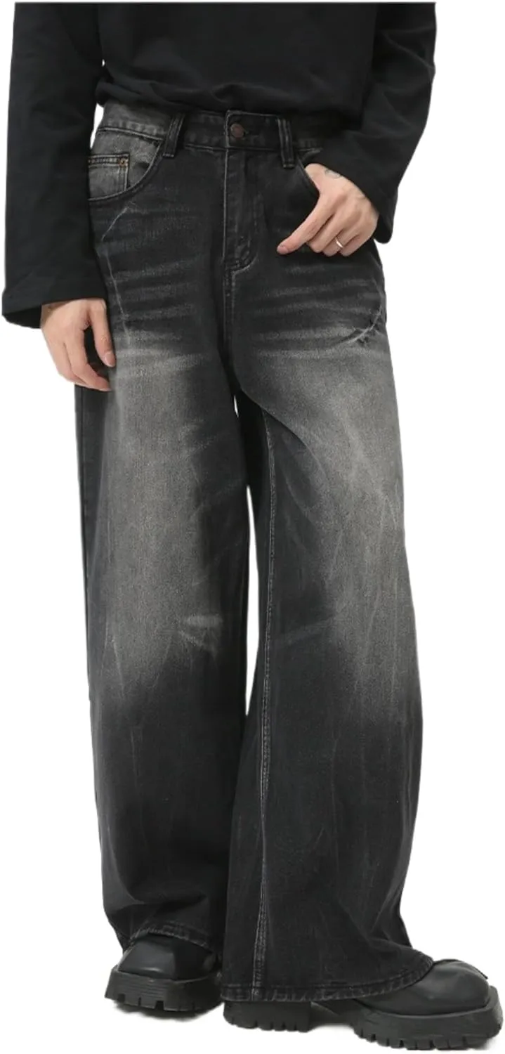Jeans for Men - Baggy Jeans Y2k Hip Hop Skater Jeans Vintage Dance Skateboard Pants Loose Fit Denim Jeans Baggy Pants