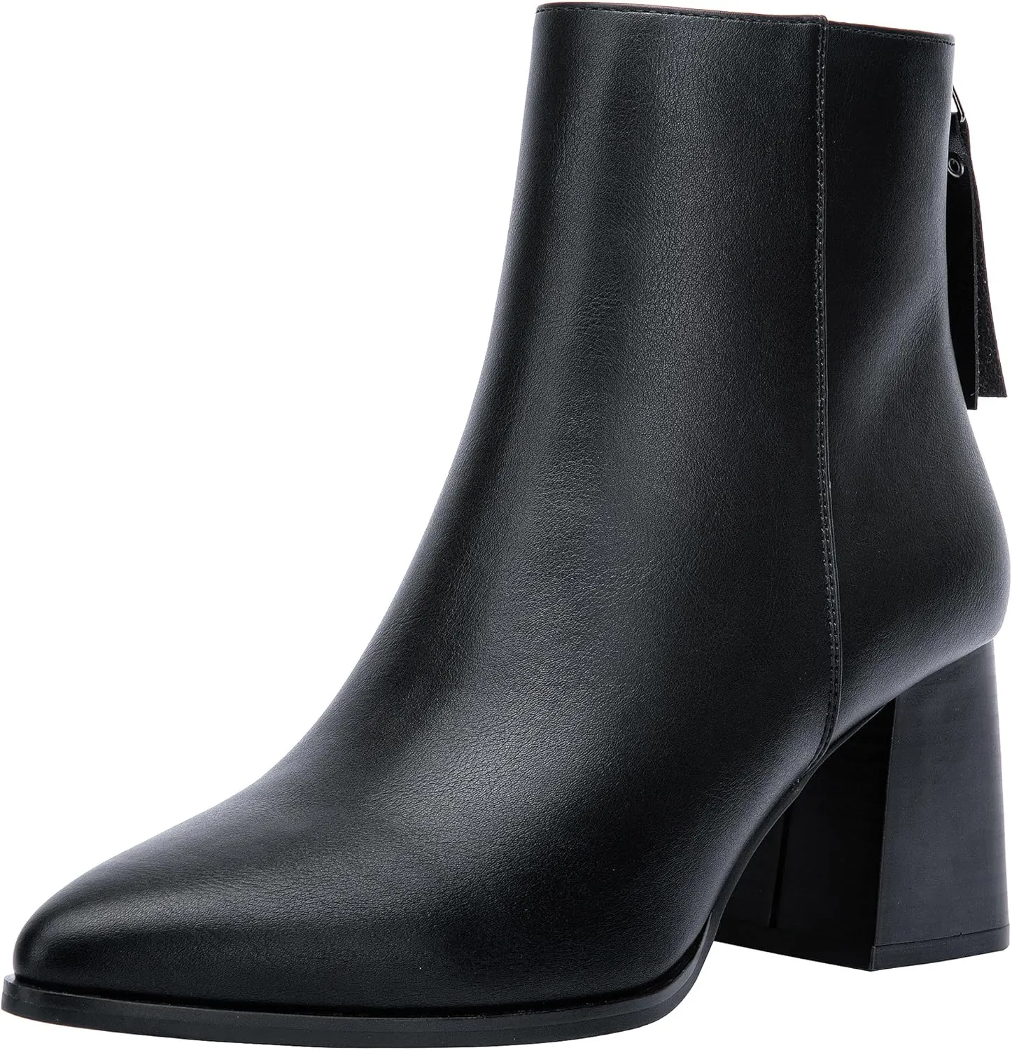 Jeossy Women's Chunky Heeled Ankle Boots, Pointed Toe Stacked Block Heel Booties