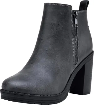 Jeossy Women's Platform Ankle Boots Fashion 9675 Chelsea Booties Chunky Block Heel with Zipper