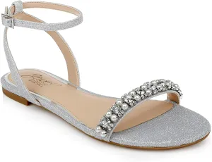 Jewel Badgley Mischka Women's Daria Flat Sandal