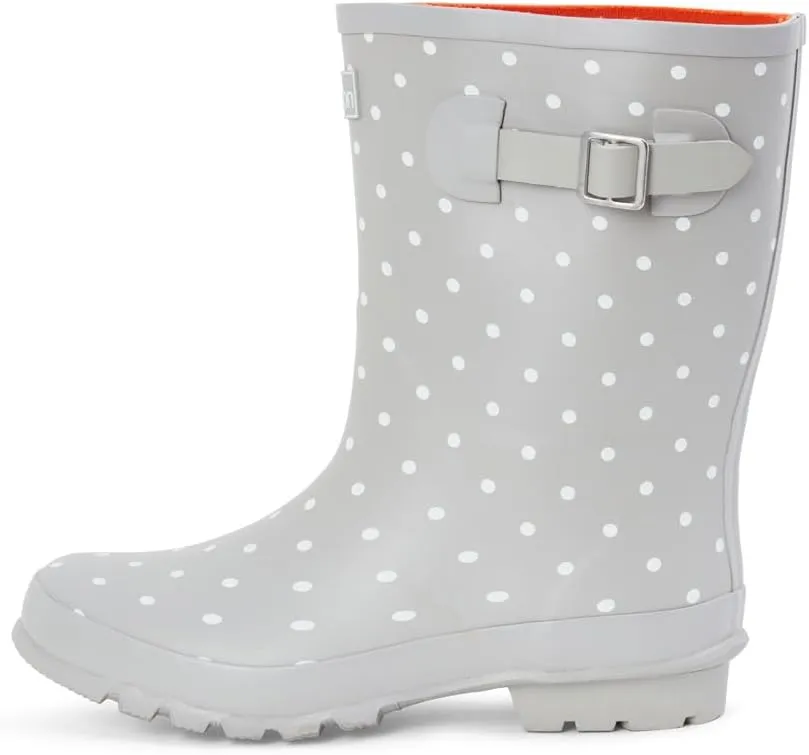 Jileon Mid Calf Rain Boots - Specially Designed For Wide Feet, Ankles or Calves - Half Height Waterproof Durable Wide Calf Rain Boots