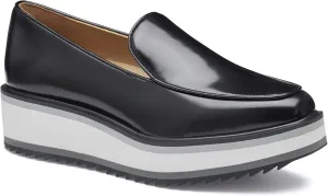 Johnston & Murphy Women’s Gracelyn Venetian Shoes, Leather Platform Shoes for Women, Slip On Platform Loafers
