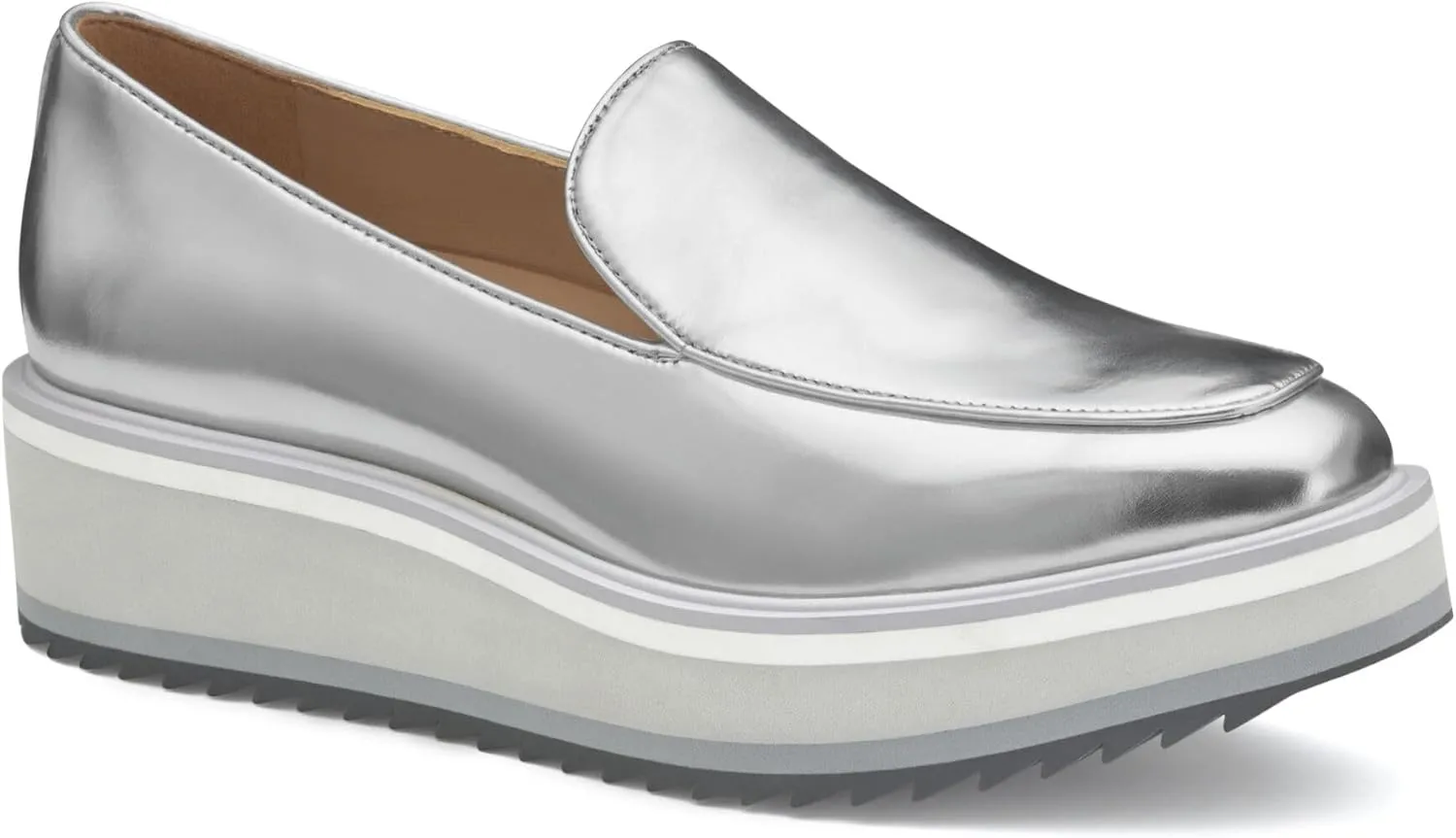 Johnston & Murphy Women’s Gracelyn Venetian Shoes, Leather Platform Shoes for Women, Slip On Platform Loafers