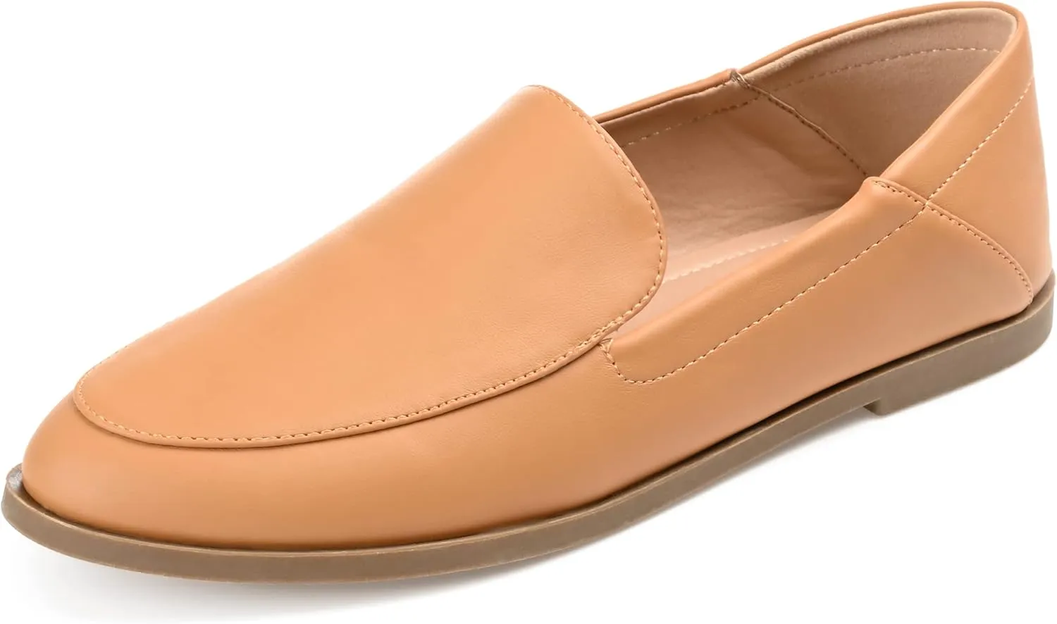 Journee Collection Womens Corinne Faux Leather Slip On Loafers