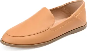 Journee Collection Womens Corinne Faux Leather Slip On Loafers