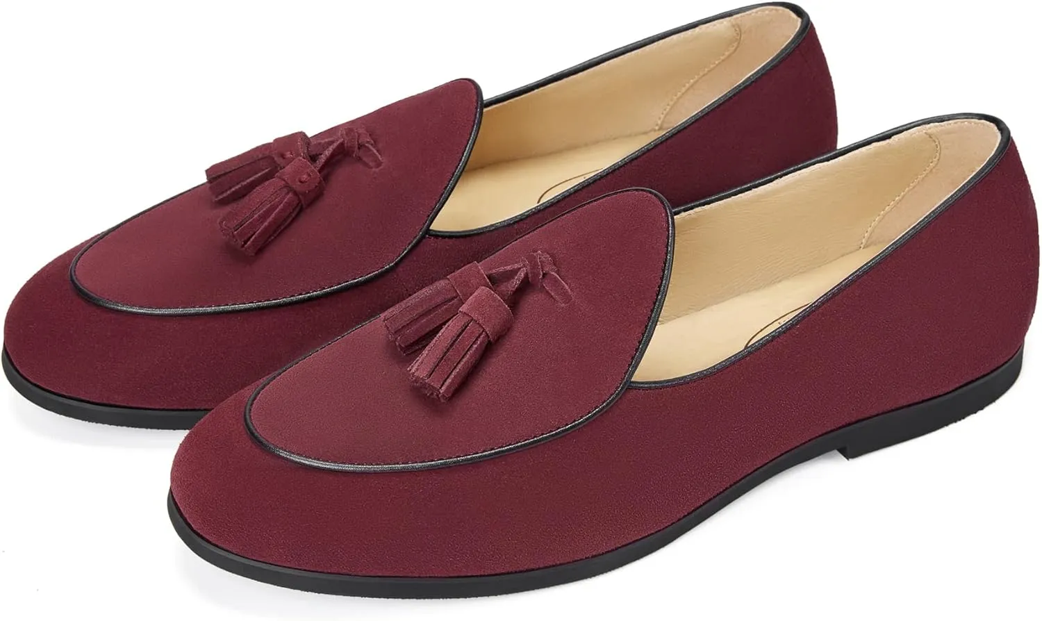 Journey West Men's Vintage Loafers for Men Belgian Loafers Slip-on Loafer Penny Loafer Casual Loafers