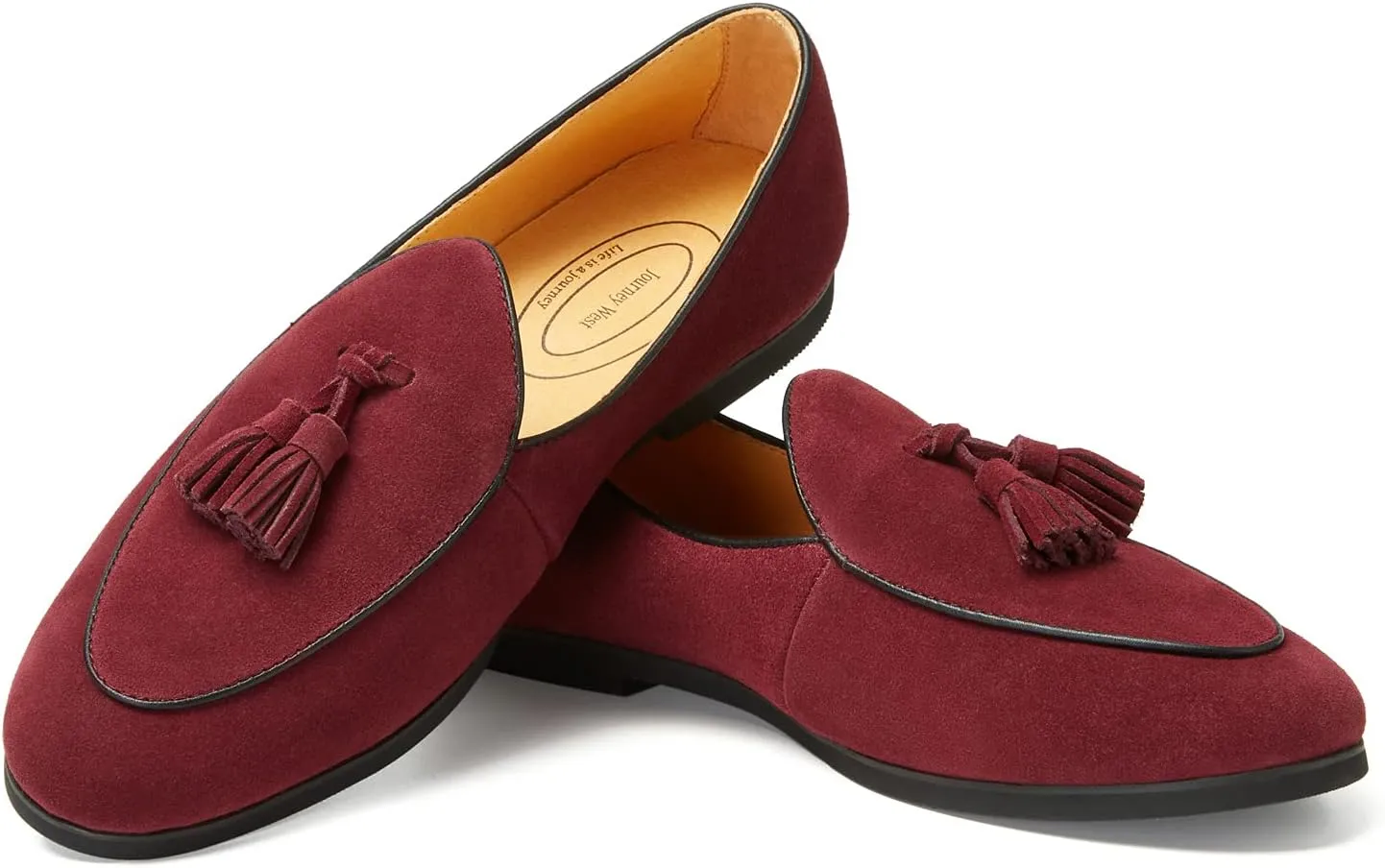 Journey West Men's Vintage Loafers for Men Belgian Loafers Slip-on Loafer Penny Loafer Casual Loafers