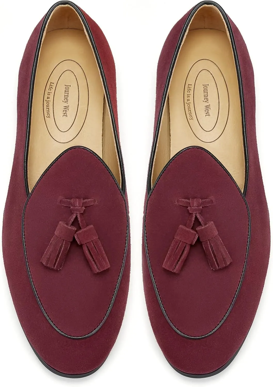 Journey West Men's Vintage Loafers for Men Belgian Loafers Slip-on Loafer Penny Loafer Casual Loafers