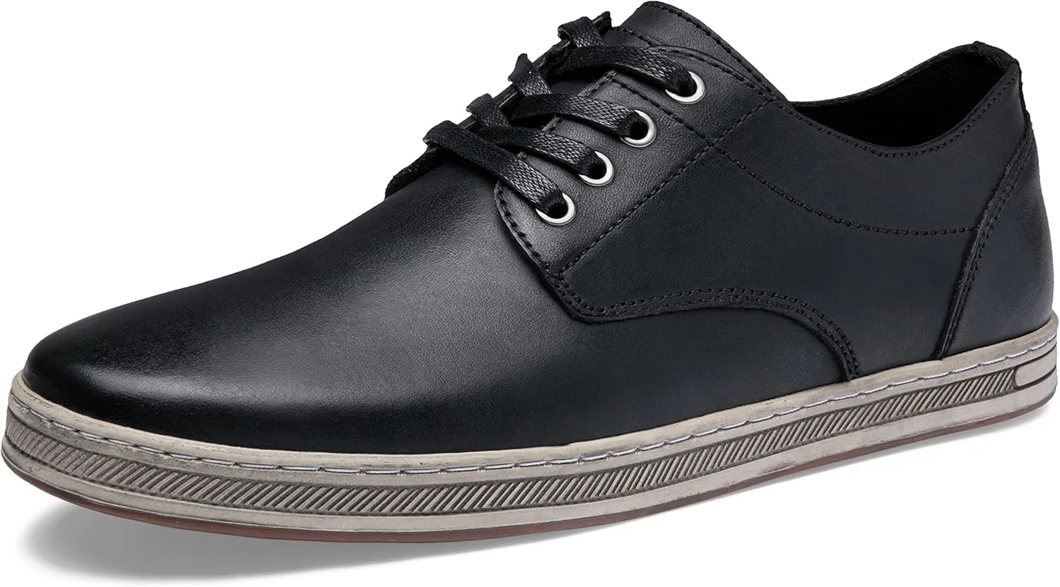 Jousen Men's Fashion Sneakers Leather Retro Casual Shoes for Men Breathable Dress Mens Sneakers