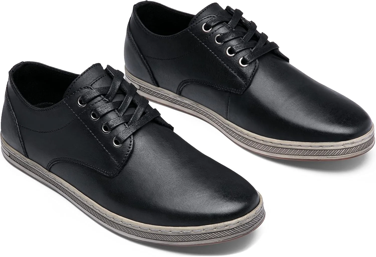 Jousen Men's Fashion Sneakers Leather Retro Casual Shoes for Men Breathable Dress Mens Sneakers