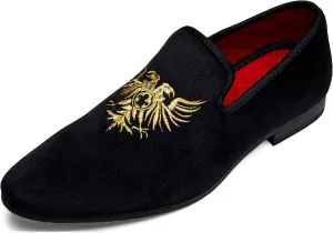 Jousen Men's Loafers Velvet Slip On Dress Men Shoes Soft Vintage Luxury Mens Wedding Party Prom Shoes for Men